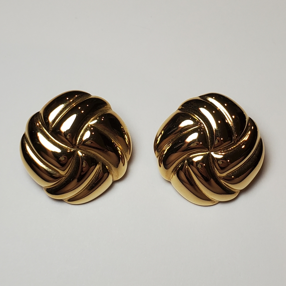Monet Woven Textured Clip-on Earrings